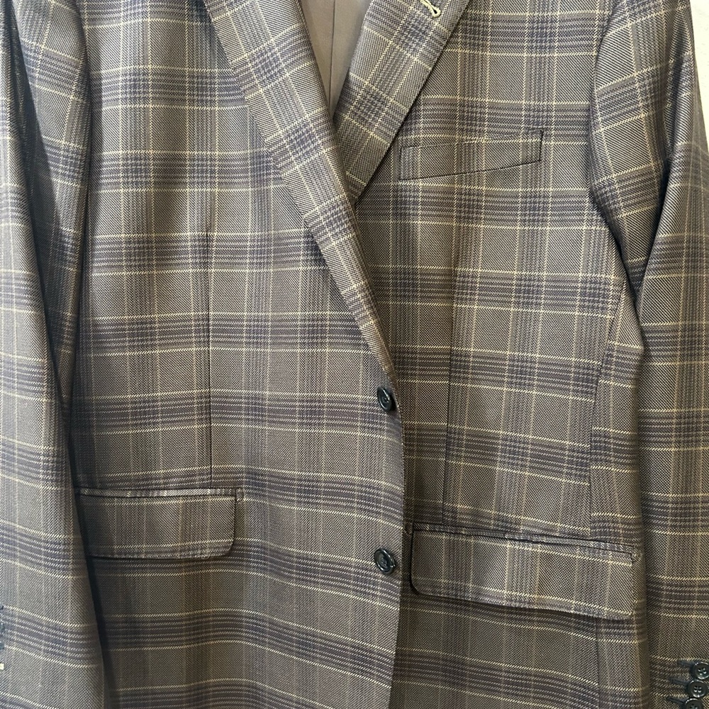 NEW with tags! Brown Plaid Baroni Couture Men's Sport Jacket 46R